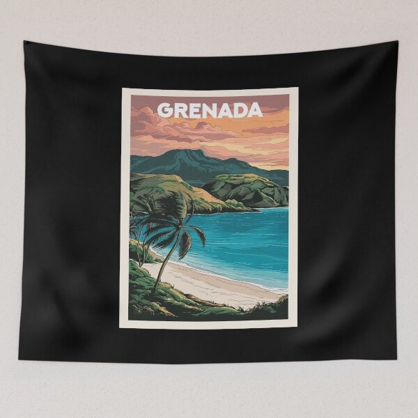 Item preview, Grenada, Travel Art designed and sold by PinkandP.