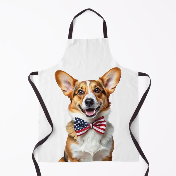 Item preview, Funny cool Corgi dog wearing a USA flag bow tie designed and sold by LazyOwlStore.