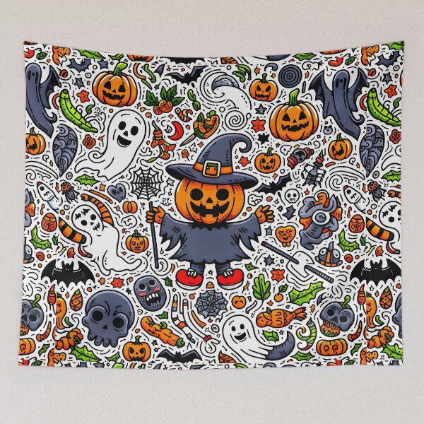 Item preview, Spooky Halloween Doodle Mix designed and sold by Thai Vibe Studio.