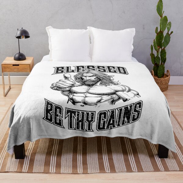 Item preview, Jesus Gym Christian Bodybuilder Blessed Be Thy Gains Fitness designed and sold by GrandeDuc.