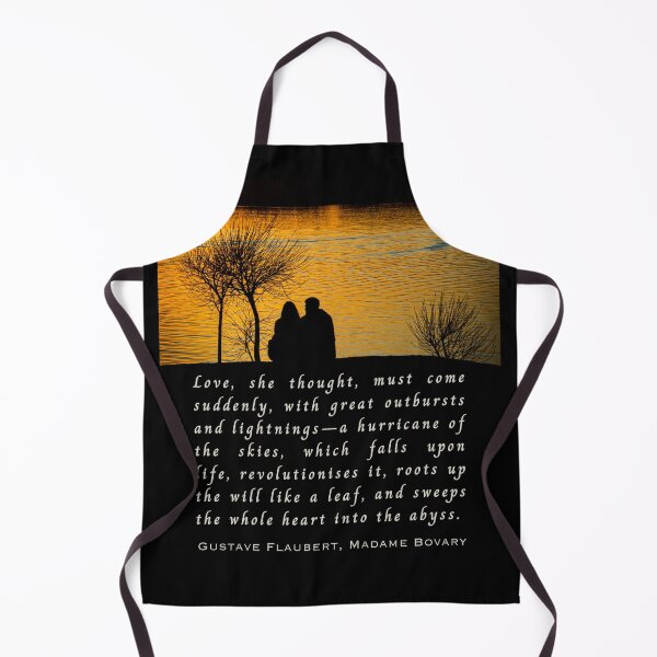 Item preview, Gustave Flaubert quote: Love, she thought, must come suddenly, with great outbursts and lightnings—a hurricane of the skies, which falls upon life, designed and sold by artbleed.