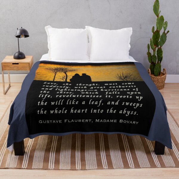 Item preview, Gustave Flaubert quote: Love, she thought, must come suddenly, with great outbursts and lightnings—a hurricane of the skies, which falls upon life, designed and sold by artbleed.