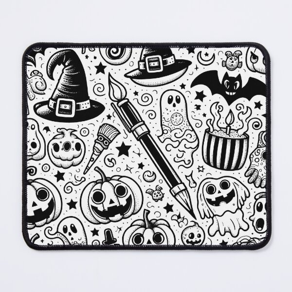 Item preview, Spooky Halloween Doodle Art designed and sold by Thai Vibe Studio.