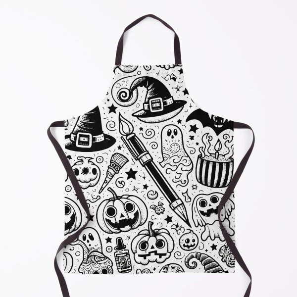 Item preview, Spooky Halloween Doodle Art designed and sold by Thai Vibe Studio.