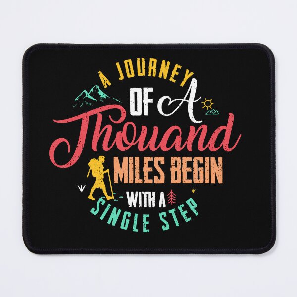 Item preview, Un viaje de mil millas comienza con un solo paso – Diseño motivacional e inspirador designed and sold by PixelCraftBD.