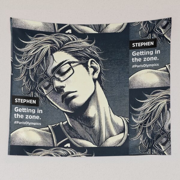 Item preview, Stephen getting in the zone.  designed and sold by YOURTWIST.