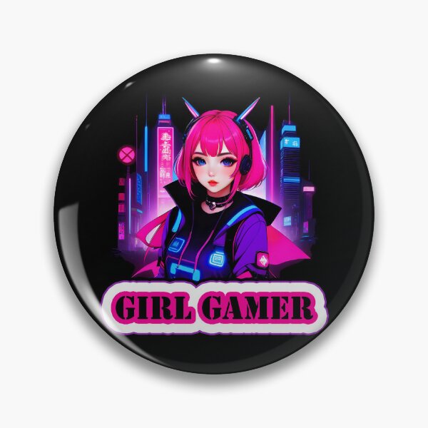 Item preview, Girl Gamer with Girl Gamer Words - Pink Hair designed and sold by Beachy.