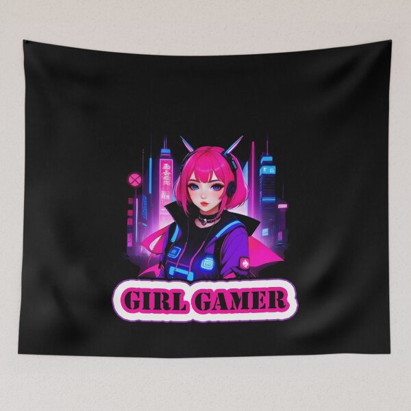 Item preview, Girl Gamer with Girl Gamer Words - Pink Hair designed and sold by Beachy.