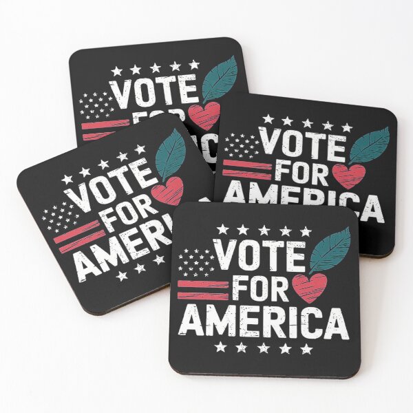 Item preview, Vote for America Patriotic Poster with Heart and Feather designed and sold by love3617.