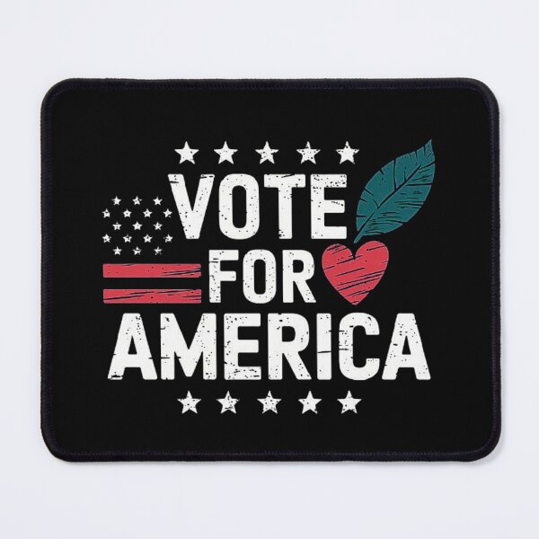 Item preview, Vote for America Patriotic Poster with Heart and Feather designed and sold by love3617.