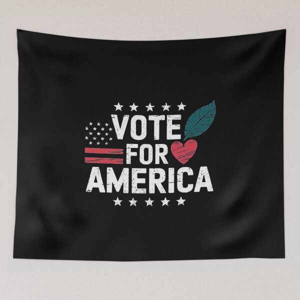 Item preview, Vote for America Patriotic Poster with Heart and Feather designed and sold by love3617.