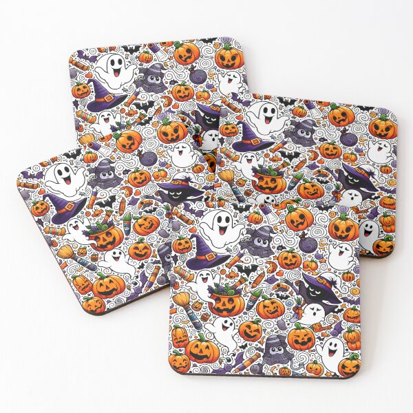Item preview, Hand-Drawn Halloween Doodle Pattern designed and sold by Thai Vibe Studio.