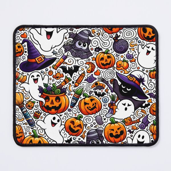 Item preview, Hand-Drawn Halloween Doodle Pattern designed and sold by Thai Vibe Studio.