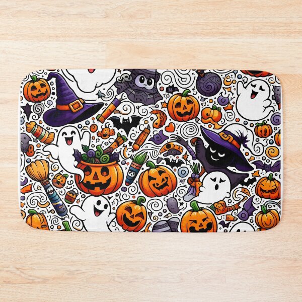 Item preview, Hand-Drawn Halloween Doodle Pattern designed and sold by Thai Vibe Studio.
