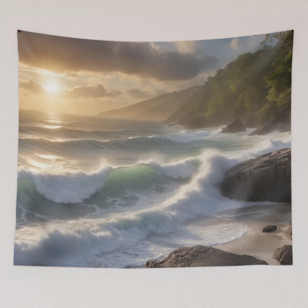 Item preview, Sunrise over the turbulent sea 01 designed and sold by I-HERE.
