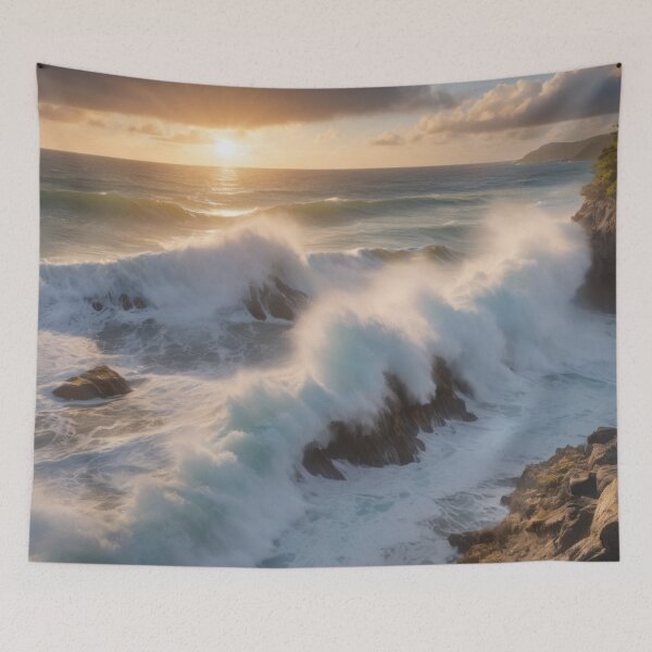 Item preview, Sunrise over the turbulent sea 02 designed and sold by I-HERE.