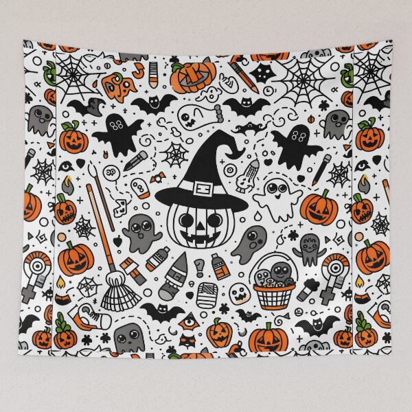 Item preview, Hand-Drawn Halloween designed and sold by Thai Vibe Studio.