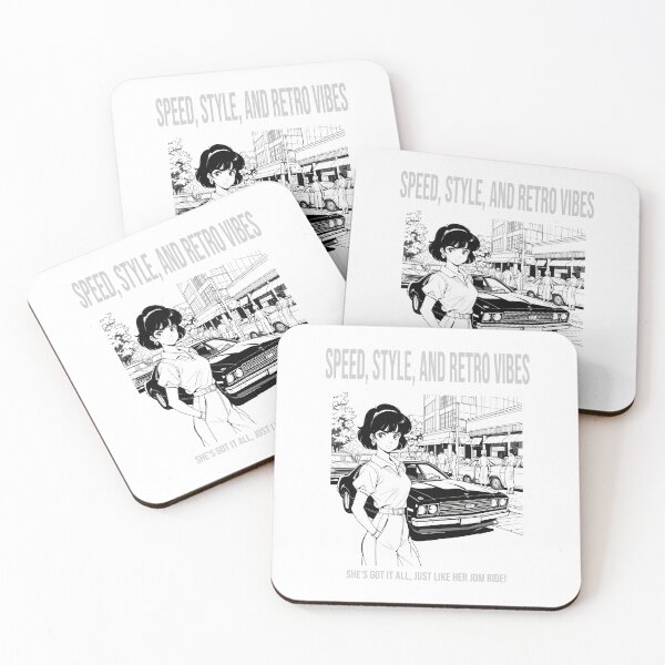 Item preview, "Speed, style, and retro vibes – she's got it all, just like her JDM ride!" Retro Women JDM Vibes designed and sold by TrilogyMerch.