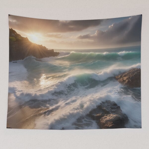 Item preview, Sunrise over the turbulent sea 09 designed and sold by I-HERE.