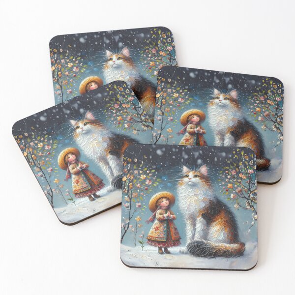 Item preview, Girl and Giant Cat in Fantasy Garden designed and sold by MarinaFila.