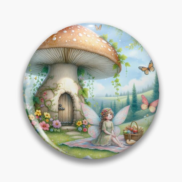 Item preview, Fairy Picnic - Enchanted Mushroom Meadow designed and sold by Venta Mix  JellycientArt.
