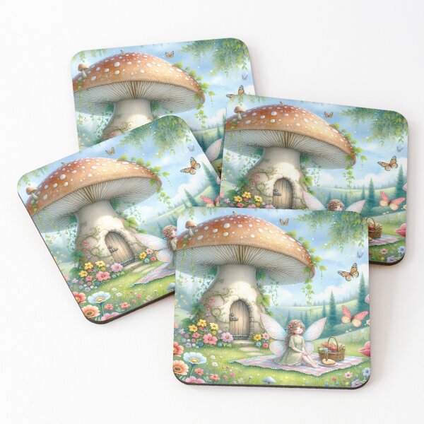 Item preview, Fairy Picnic - Enchanted Mushroom Meadow designed and sold by Venta Mix  JellycientArt.