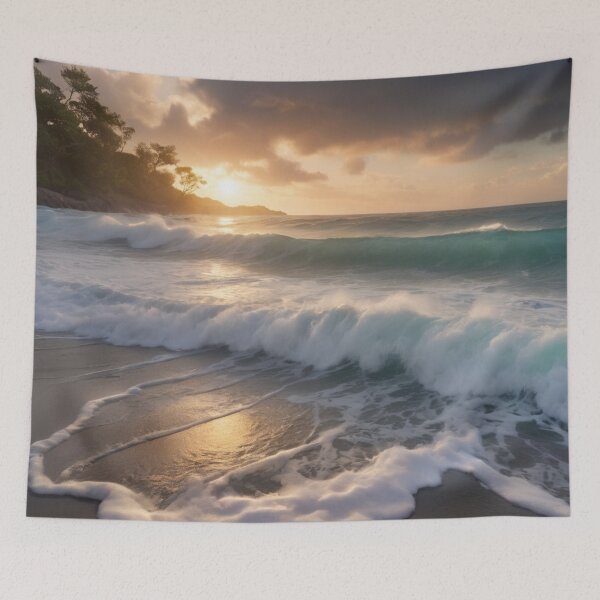 Item preview, Sunrise over the turbulent sea 10 designed and sold by I-HERE.