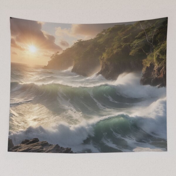 Item preview, Sunrise over the turbulent sea 11 designed and sold by I-HERE.