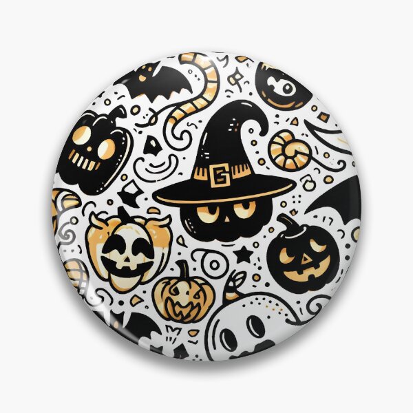 Item preview, Hand-Drawn Halloween Pattern Art designed and sold by Thai Vibe Studio.