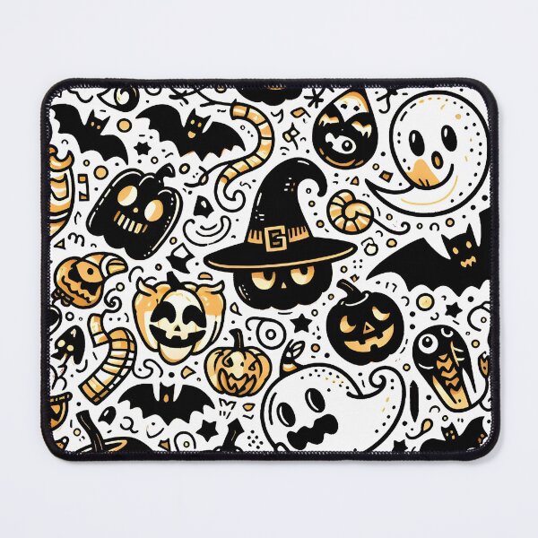 Item preview, Hand-Drawn Halloween Pattern Art designed and sold by Thai Vibe Studio.