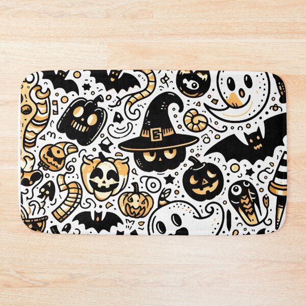 Item preview, Hand-Drawn Halloween Pattern Art designed and sold by Thai Vibe Studio.