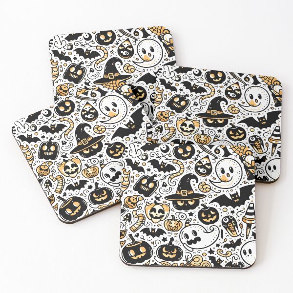 Item preview, Hand-Drawn Halloween Pattern Art designed and sold by Thai Vibe Studio.