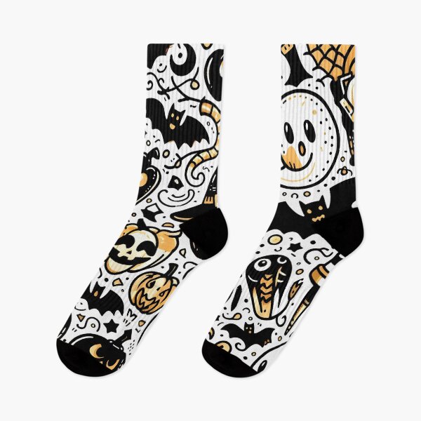 Item preview, Hand-Drawn Halloween Pattern Art designed and sold by Thai Vibe Studio.