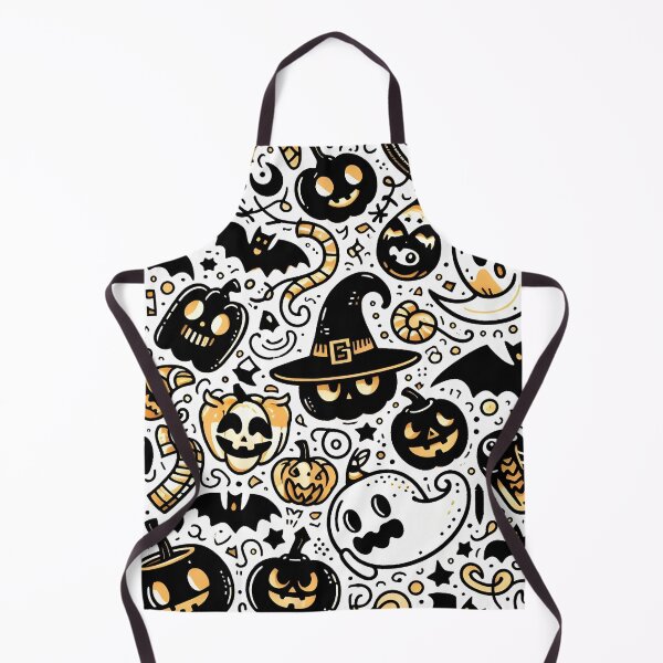 Item preview, Hand-Drawn Halloween Pattern Art designed and sold by Thai Vibe Studio.