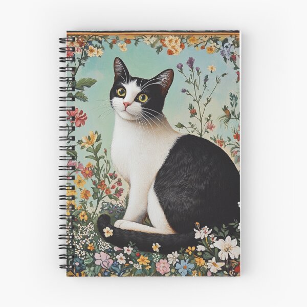 Item preview, super cute cat portrait with a floristic designed and sold by Natthiya Minimal.