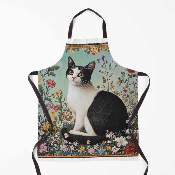 Item preview, super cute cat portrait with a floristic designed and sold by Natthiya Minimal.