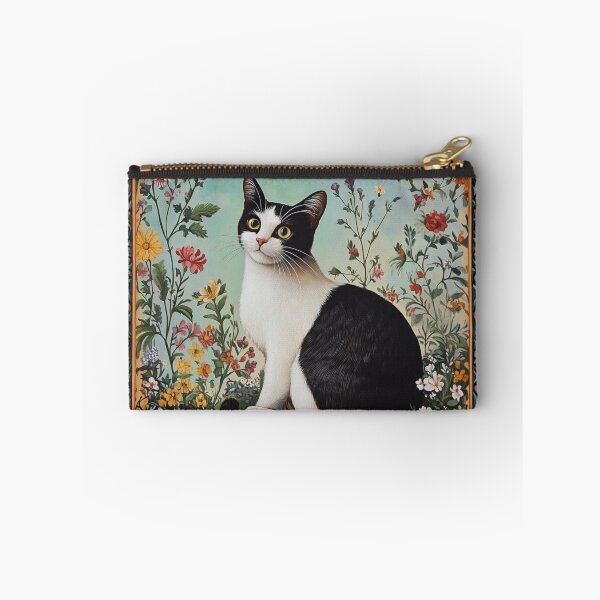 Item preview, super cute cat portrait with a floristic designed and sold by Natthiya Minimal.