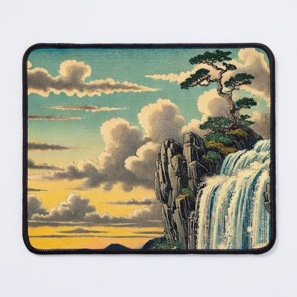 Item preview, At Jama - A Contemporary Ukiyo-e Nature Landscape designed and sold by Kijiermono.