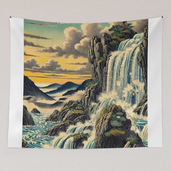Item preview, At Jama - A Contemporary Ukiyo-e Nature Landscape designed and sold by Kijiermono.