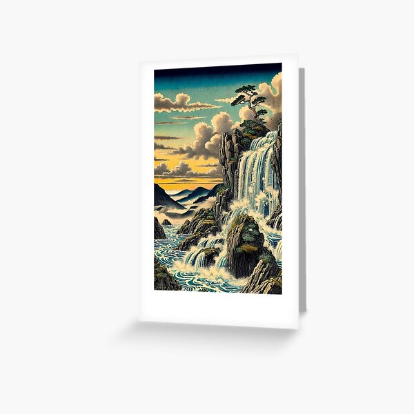 Item preview, At Jama - A Contemporary Ukiyo-e Nature Landscape designed and sold by Kijiermono.