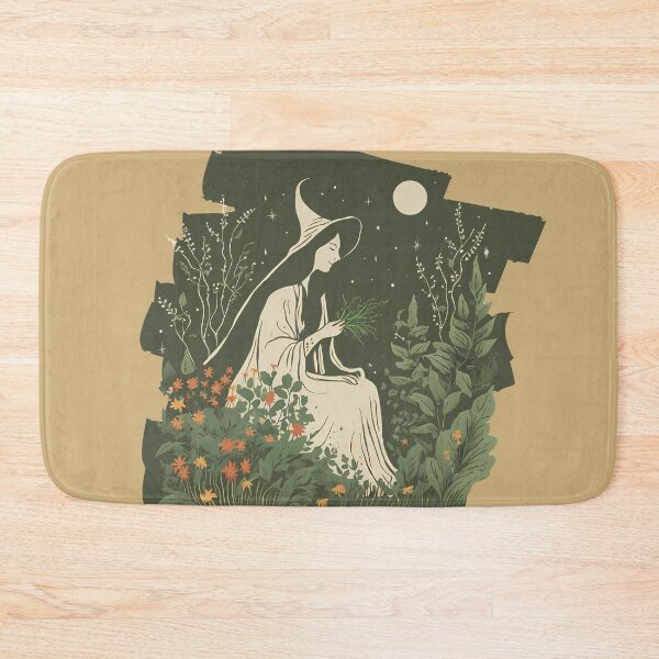 Item preview, A witch in a garden  designed and sold by ArtsyTales.