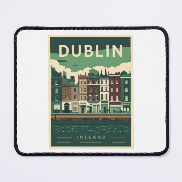 Item preview, Vintage Minimal Retro Travel Poster – Dublin, Ireland – Architecture & Tourism designed and sold by pod24.