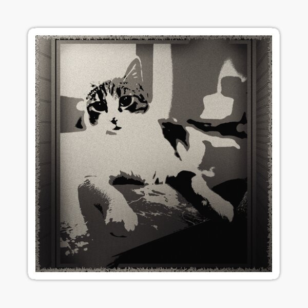 Cat Digital Art Sticker