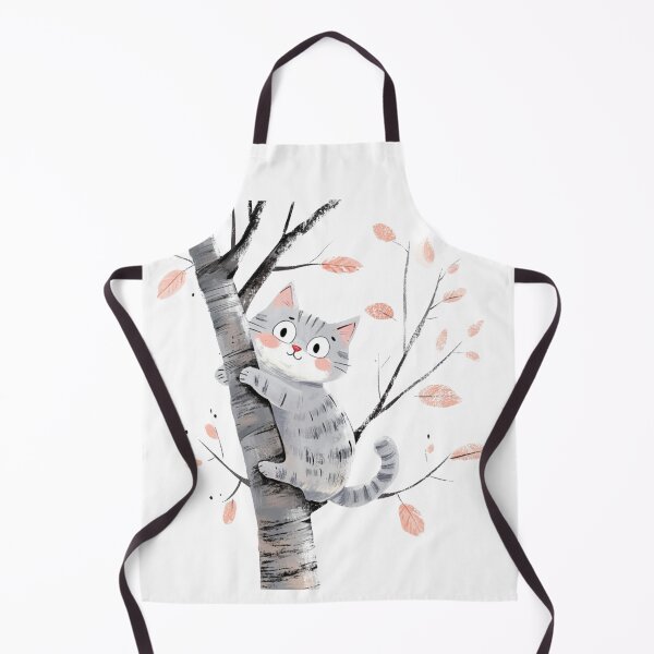 Item preview, super cute cat on a tree designed and sold by Natthiya Minimal.