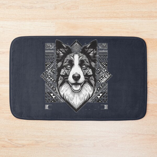 Item preview, Geometric Border Collie in Modern Patterns designed and sold by communedesigns.