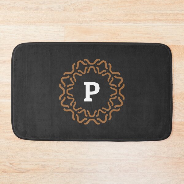 Item preview, Monogram P with Wavy Ornamental Pattern designed and sold by rasagamastore.