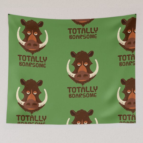Item preview, Totally Boarsome - Cartoon Boar Pun. designed and sold by propellerhead.