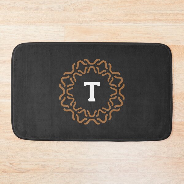 Item preview, Monogram T with Wavy Ornamental Pattern designed and sold by rasagamastore.