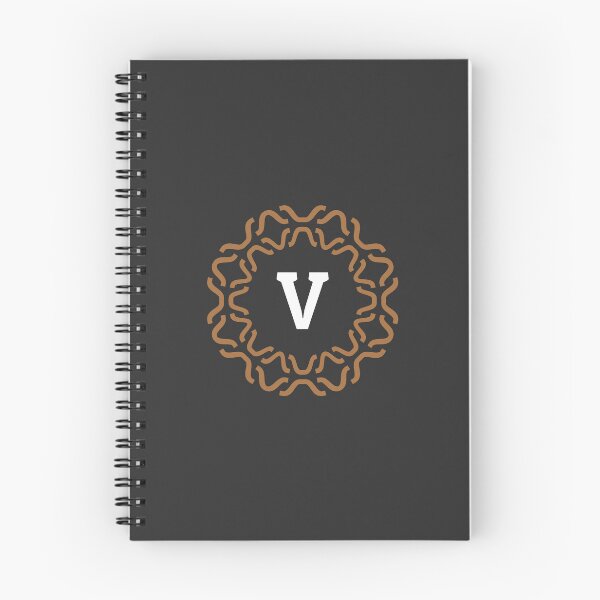Aperçu de l'œuvre Monogramme V avec motif ornemental ondulé créée et vendue par rasagamastore.