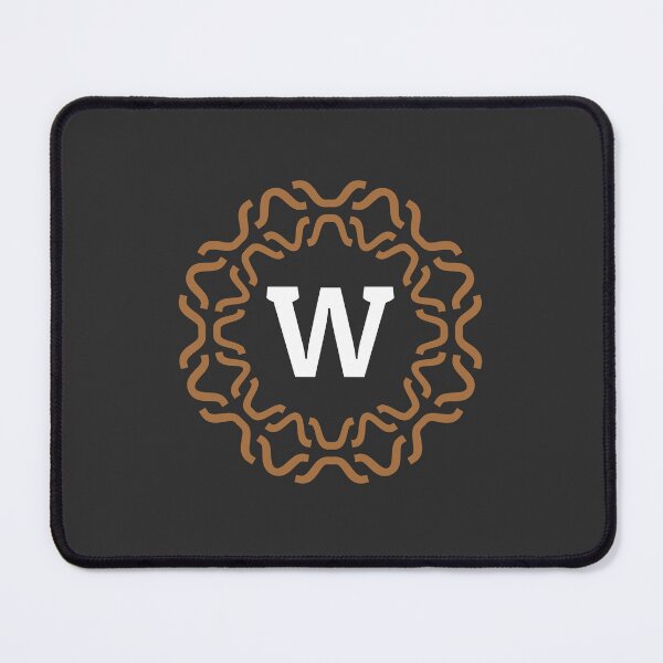 Item preview, Monogram W with Wavy Ornamental Pattern designed and sold by rasagamastore.